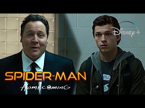 Spider-Man: Homecoming | Happy Hogan Speaks w/ Peter - Bathroom Scene | Disney+ [2017]