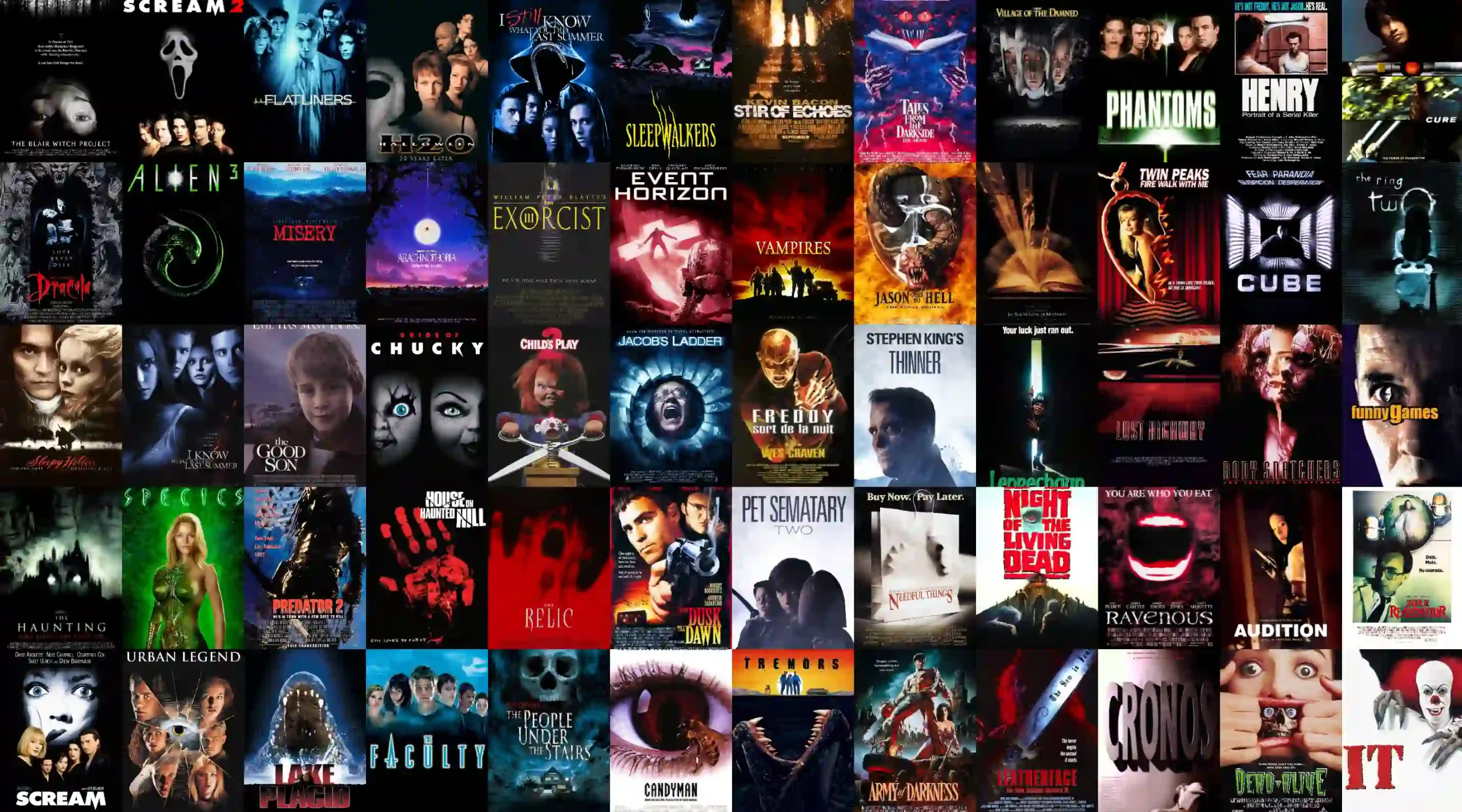 1990年代傑作ホラー映画まとめ